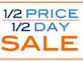 Half Price Half Day Sale logo